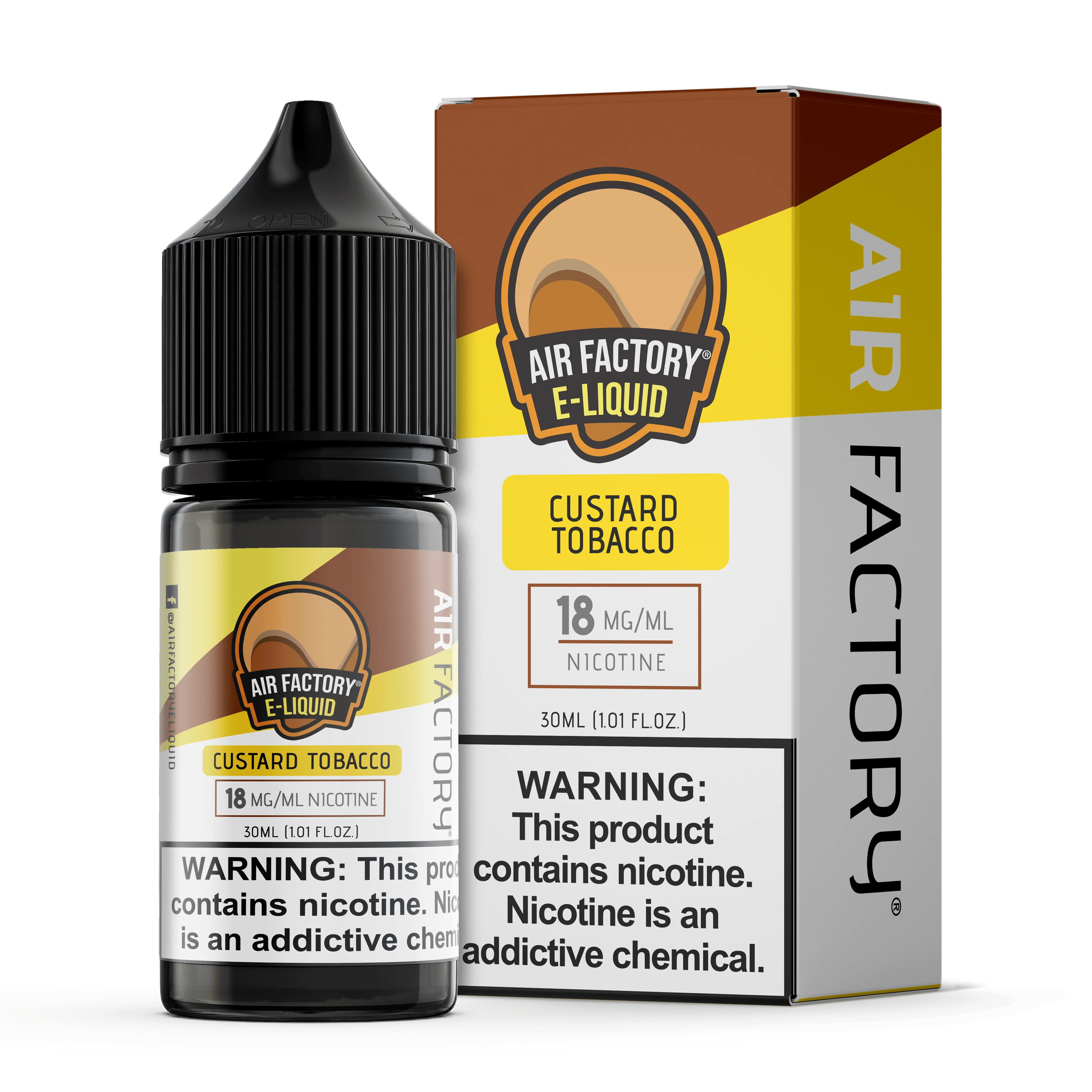 Custard Tobacco SALT - Air Factory E-Liquids - 30mL