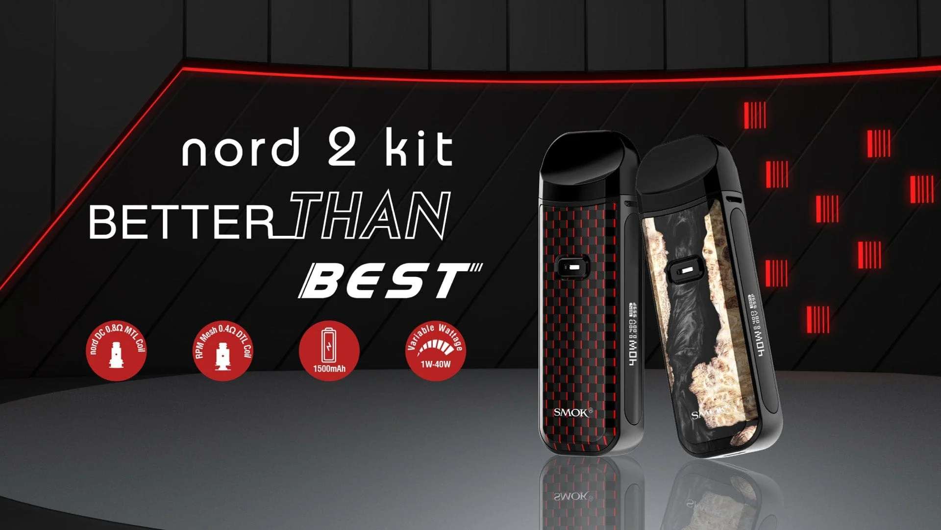 SMOK NORD 2 40W Pod System - Image 4