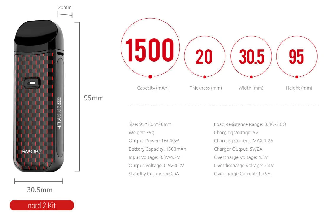SMOK NORD 2 40W Pod System - Image 9