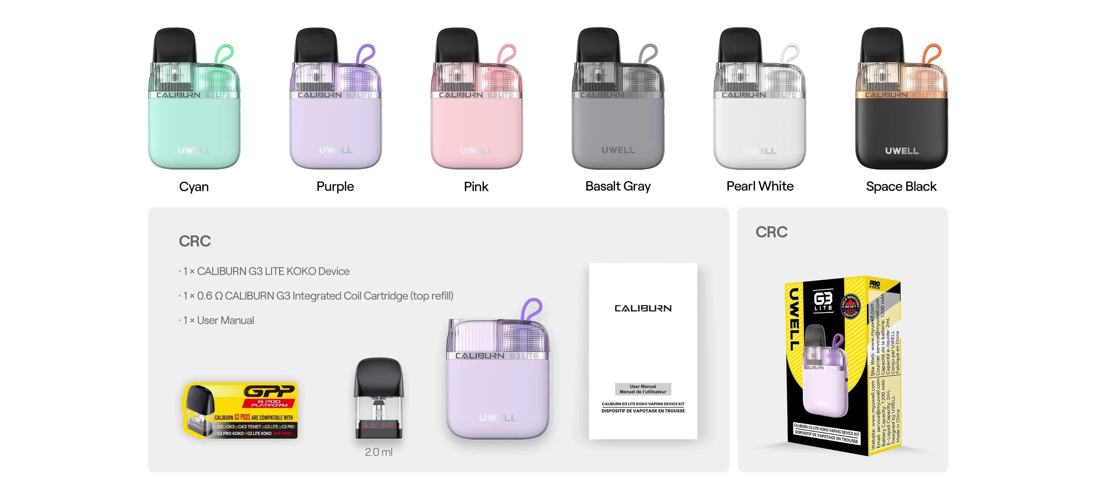 UWELL Caliburn G3 Lite KOKO Pod System - Image 11
